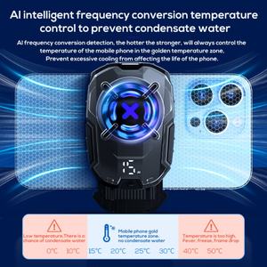 MEMO DL16 Latest Cooling Fan Mobile <b>Phone</b> <b>Phone</b> Cooler for Gaming with AI Function with LED Display Temperature - Product Image 3