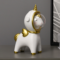 Animal Licorne Thème Enfant Bébé Table Top Art Anniversaire Cadeau Fête Fournitures Décorations Set Décoration Astronaute