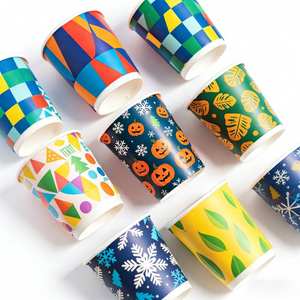 Newsense Custom Logo 8 12Oz 16Oz Enkele Dubbele Muur Om Te Gaan Café Koffiekopje Voor Warme Drank Met Deksel Kartonnen Wegwerp Papieren Bekers - Product Image 1