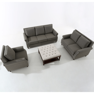 北欧モダンラウンジミニマリストグレー高品質家具快適な生地布張りシングルリビングルームソファSM-1063-1 - Product Image 3