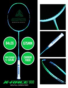 Raqueta de Bádminton Konmat Sports Esper 82g, Mango de Madera de Carbono Completo, Tensión de 30 LBS, Cuerdas de Fibra de Grafito, Peso Fabricado 4U - Product Image 5