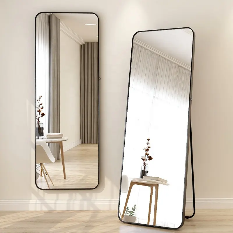 Miroir de salon incassable en pleine longueur, miroir mural de sol de grande longueur pour le maquillage
