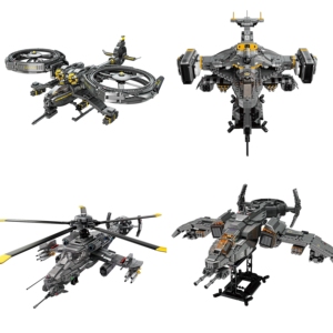 ZHEGAO Serie de <span class=keywords><strong>Ciencia</strong></span> Ficción, Avión de Combate Escorpión, Bloques de Construcción, Juguetes con Alas Giratorias, Helicópteros y Jets, Ladrillos de Juguete - Product Image 1