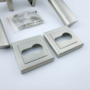 Nhà Máy Sản Xuất Giá Hợp Kim Kẽm Nội Thất Đòn Bẩy Trên Quảng Trường Tùy Chỉnh Cửa Bên Trong Xử Lý Ổ Khóa Với Escutcheon - Product Image 4