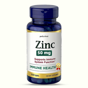 Cápsulas de Gluconato de Zinc de Alta Potencia 50mg, Apoyo para la Salud Inmunológica, 100 Unidades, <span class=keywords><strong>Sin</strong></span> GMO, <span class=keywords><strong>Sin</strong></span> <span class=keywords><strong>Gluten</strong></span>, Suplemento - Product Image 1