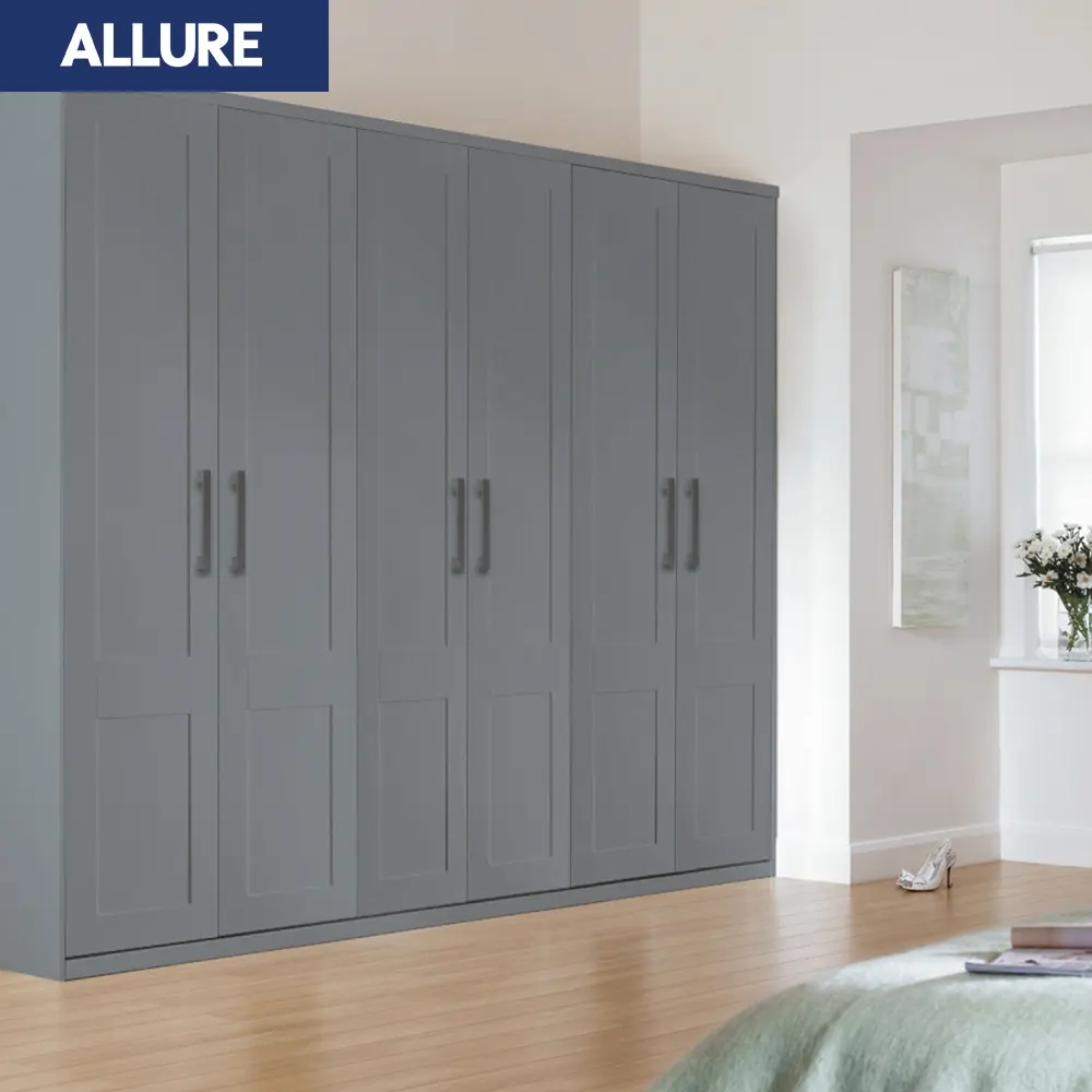 Allure Standard-Einrichtung Fair-Price Möbel Kleiderschrank 3 Türen Massivholz Damenbekleidung Wohnzimmer Möbel Schrank mit Spiegel