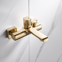 Robinet de baignoire en laiton Momali, mitigeur de douche chaud et froid, pomme de douche à jet de pluie, triple robinet de douche pour la maison et l'hôtel