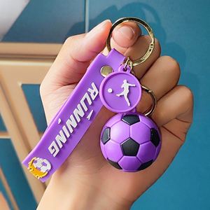 Football Soccer Ball Keychain Cartoon <b>Cute</b> <b>Doll</b> 3D Couple Bag Ornament Car Pendant Accessories Kids Gift Soft Eco-Friendly - Product Image 2