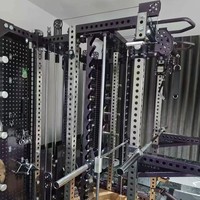 TT FLEX Machine Smith multifonctionnelle 3D pour salles de sport à domicile, squats et soulevés de terre, rack de musculation à domicile