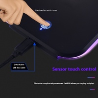 Tapis de souris sans fil lumineux RGB extra large 15W, personnalisé, rectangulaire, en tissu, pour clavier de jeu, épaisseur 4 mm, en stock