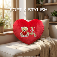 Vente directe d'usine, coussins décoratifs en peluche en forme de cœur, amovibles et lavables, rembourrage en polyester/coton, design brodé - Saint-Valentin