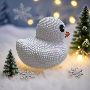 Canard en caoutchouc PVC personnalisé de 6 pouces, multicolore, avec strass et paillettes, jouet de bain personnalisé avec logo pour bébé, idéal pour les fêtes - Vente chaude - Product Image 1
