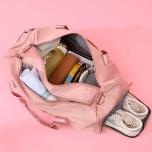 New Designer Sports and Fitness Wet and Dry Nylon pink <b>Duffel</b> <b>Bag</b> Large Capacity Waterproof Sports Travel Duffle <b>Bag</b> D-020 - Product Image 6