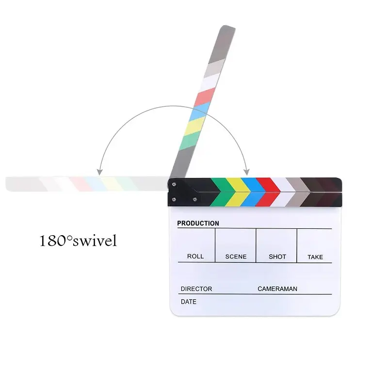 Professionele Acryl Film Film Duig Zwart Wit Directeur Film Slate-Board Klepel Board Voor Movie