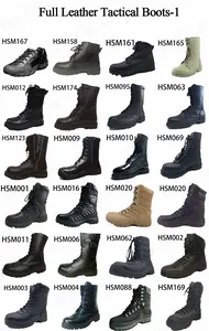 YWQ, venta al por mayor de botas de combate de entrenamiento al aire libre de cuero completo de primera calidad EVA + suela de goma botas tácticas negras HSM001