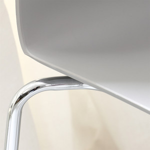 Wholesale Factory Minimalist Furniture Modern <strong>Simple</strong> Cateen <strong>Chair</strong> White Restaurant Nordic Cafe Armless Metal Legs Dining <strong>Chair</strong> - Product Image 6