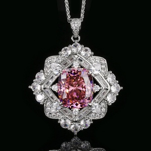 Vente en gros d'usine, ensemble de bagues et pendentifs en cuivre écologique, zircon vert Paraiba 14*16/10*12mm, magnifiques ensembles de bijoux pour femmes - Product Image 5