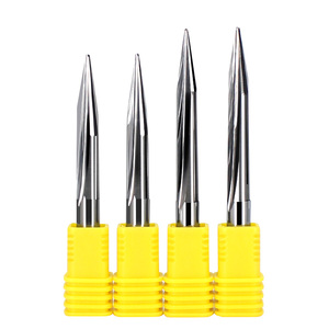 Tip 0.2 degreel5 Shank 6 mét nửa khe cắm thẳng thép vonfram khắc CNC bits cho khắc gỗ V <span class=keywords><strong>bit</strong></span> - Product Image 6