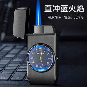 Encendedor de Gas Butano Recargable con Forma de Moneda, Pantalla LED, Caja Metálica, Mecanismo Hangzhou, Resistente al Viento, para Hombre, Regalo Empresarial - Product Image 2