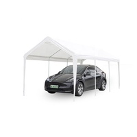 Abri de voiture temporaire extérieur cadre en acier PVC et PE auvent pour véhicule Protection solaire pare-soleil en métal Carport Garages Carports