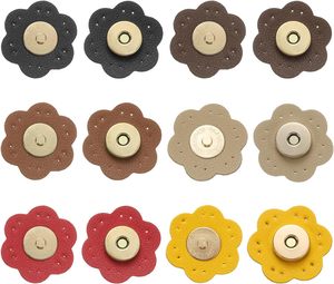 Uxcell Boutons-pression magnétiques en cuir pour sacs, attaches pour sacs DIY, accessoires de couture à la main, noir - Product Image 1