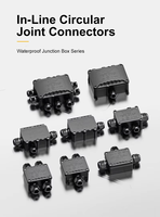 Boîte de jonction extérieure résistante aux intempéries IP68 en nylon noir R2T R2T-M2068(L)-T pour connexions électriques