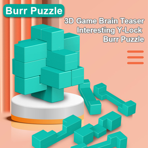 Puzzle de serrure Lu Ban pour enfants, jeu de blocs en plastique <span class=keywords><strong>KongMing</strong></span> à assembler, 15 pièces, jeu éducatif DIY pour soulager le stress - Product Image 2