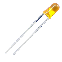 Diode LED F3 orange teinté diffusé 600nm 300mcd tête ronde à immersion broche courte 3mm