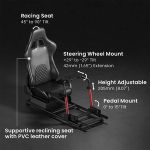 Cockpit de simulation de course entièrement réglable LRS17-BS01, cadre de conduite de simulation de course pliable pour PS4 PS5 Fanatec Logitech G29 G920 - Product Image 2
