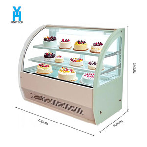 <span class=keywords><strong>Réfrigérateur</strong></span> de présentation de gâteaux vertical à 3 étages de 0,7 m avec refroidissement par air, capacité de 160 L, contrôle de la température de 2 à 8 degrés - Product Image 2
