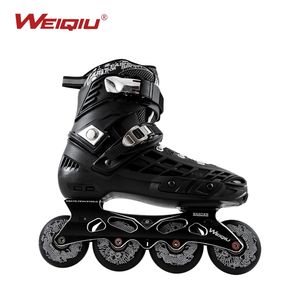 थोक और खुदरा वयस्क पुरुषों और महिलाओं 3 पहिया स्पीड स्केटिंग 4 पहिया फ्लैट फूल इनलाइन स्केट्स - Product Image 2