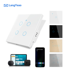 LangYeao EU UK WiFi Homekit Smart Switch Drahtlose App Touch Glaswand Smart Switch 1/2/Gang Smart Switch mit Neutral - Product Image 1
