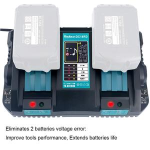 Rechange pour chargeur de batterie au Lithium Makita à double Port DC18RD Compatible avec batterie au Lithium-Ion Makita 14.4V 18V LXT BL1830 - Product Image 5