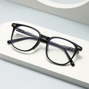 Monturas de Gafas Rectangulares de Estilo Coreano para Mujer, Metales TR, Montura Completa, Lentes de PC con Protección Anti Luz Azul, YC8009-D1 - Product Image 4
