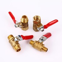 Vannes pneumatiques Vanne à boisseau sphérique en laiton à filetage mâle 3/8-8 avec connecteur Barb Pex MIP FIP femelle