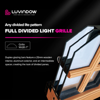 Ventanas de madera para el hogar histórico Luvindow para reemplazo de ventanas de giro de inclinación de madera revestidas de aluminio de vidrio Low-E