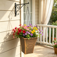 Jardinière murale vintage de 7,2 pouces, pot de fleurs mural vieilli pour balcon