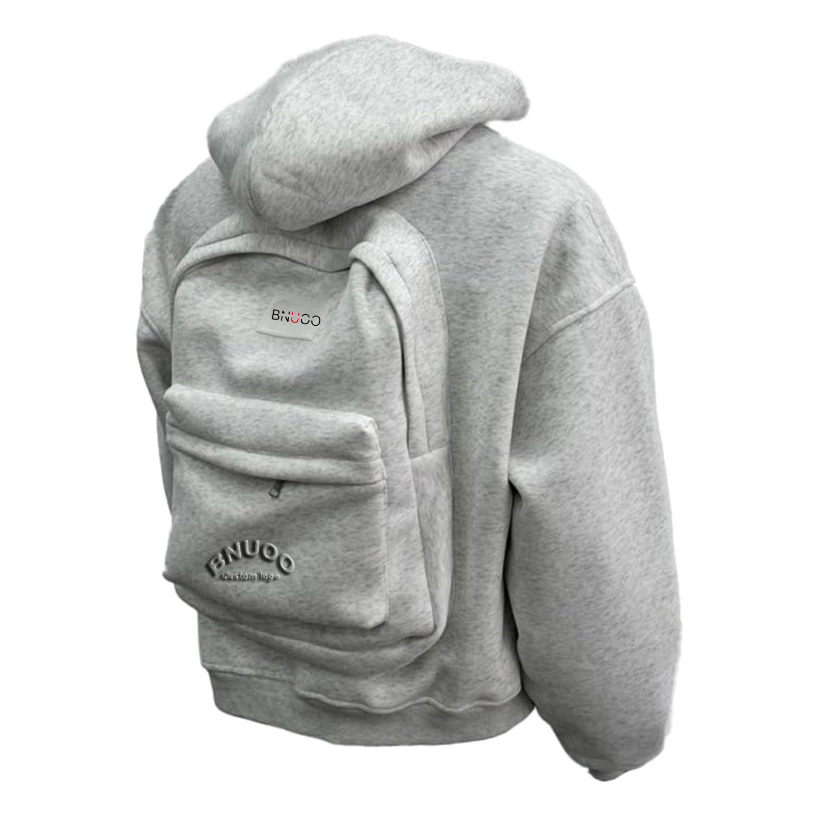 Backpack Hoodie Custom Men's Travel Hoodies with Backpack