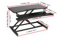 Top1 Moderne bureau de bureau poste de travail meubles pour 36 pouces Hauteur Réglable Table S'asseoir, Se Lever Bureau Cadre Pliant Stand S'asseoir Bureau