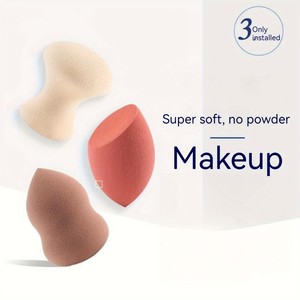 Esponja de Maquillaje Cosmética de <span class=keywords><strong>Terciopelo</strong></span>, Forma de Huevo, Súper Suave, 40x30mm, para Base de Maquillaje, Marca Privada, Superventas 2024 - Product Image 3