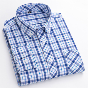 Camicie Estive da <span class=keywords><strong>Uomo</strong></span> in Cotone a Maniche Lunghe di Alta Qualità, <span class=keywords><strong>Taglie</strong></span> Grandi Disponibili - Product Image 2