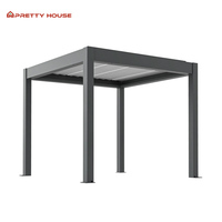 Pergola Bioclimatique Motorisée en Aluminium Écologique Personnalisée 3x3 3x4 pour Balcon, Jardin, Auvent, Gazebo à Lames Orientables