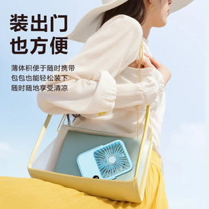 Mini Fan Desktop Slim Portable Rechargeable Five Speed Low Noise Foldable Fan For Office And Home Use - Product Image 3