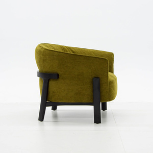 Sofá Individual Moderno para Sala de Estar o Dormitorio, Sillón Relajante con Brazos, Diseño Simple en Color Caqui - Product Image 3