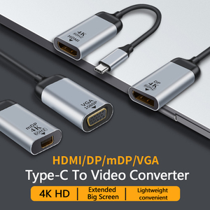 Loại C Nam Để HDTV Nữ <span class=keywords><strong>Adapter</strong></span> USB 3.1 Kết Nối 4K HD Máy Tính Để Điện Thoại Di Động Video VGA Chuyển Đổi - Product Image 2