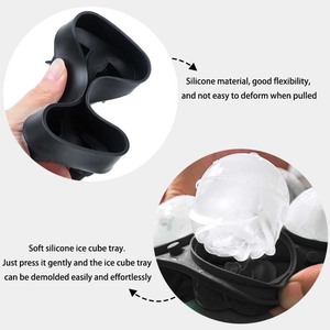 Moule à glaçons en silicone sans BPA en forme de crâne, rose et diamant, écologique et facile à utiliser pour cocktails et whisky faits maison - Product Image 3