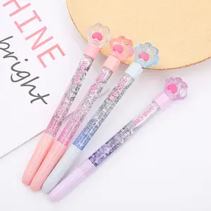 Creative Quicksand Neutral Pen Multi-style Cartoon Pattern Black Ink Light Up Pen Student Exam Office Pen