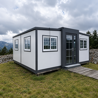 Maison modulaire préfabriquée pliable et extensible de 40 pieds, 1 à 4 chambres, pour usage de bureau ou villa
