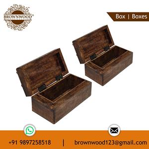 Ensemble de 2 boîtes en bois sculptées à la main Life of Tree Design Fournisseur en gros de qualité solide pour Amazon Vendeur avec fonction personnalisable - Product Image 6