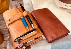 Customized Genuine Leather Forest Paper Loose-<b>leaf</b> Booklet Couple Daily Record Notebook Portable Daily <b>Book</b> - Product Image 3